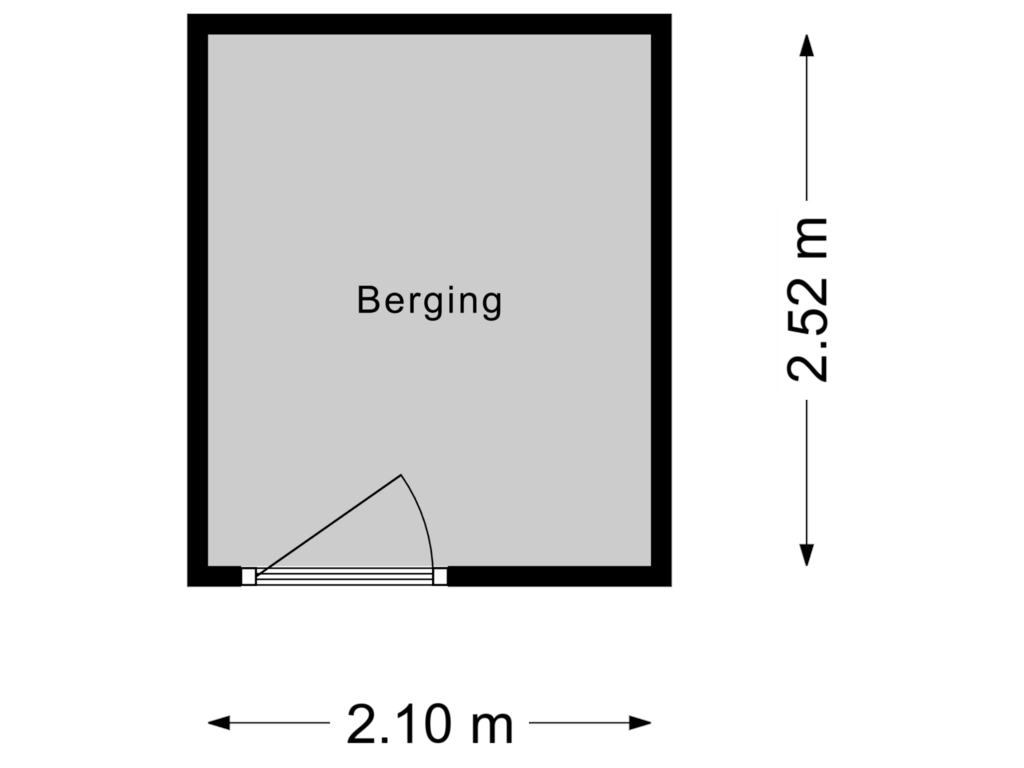 View floorplan of Berging of Peter van Anrooylaan 163