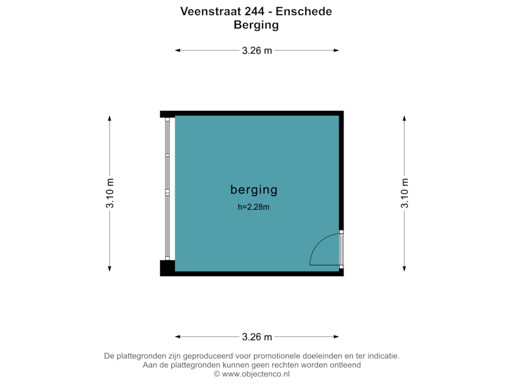 Bekijk plattegrond van Berging van Veenstraat 244