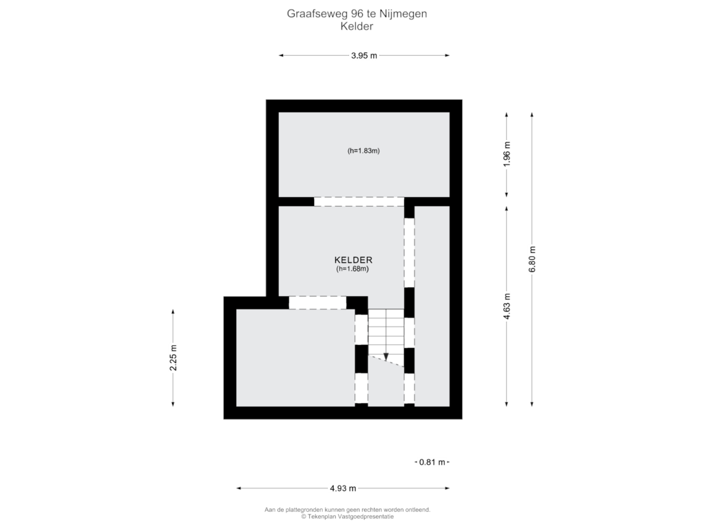 Bekijk plattegrond van Kelder van Graafseweg 96