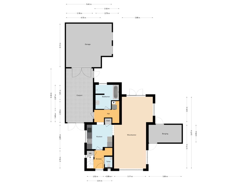 Bekijk plattegrond van Begane Grond van Kwartelweg 24