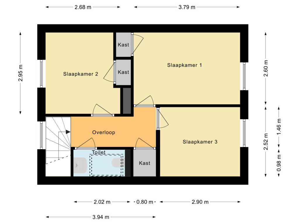 Bekijk plattegrond van Eerste Verdieping van Kwartelweg 24