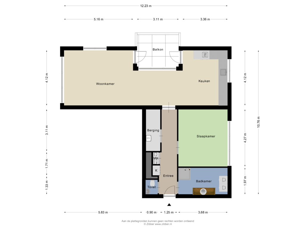 Bekijk plattegrond van Appartement van Draaistok 24