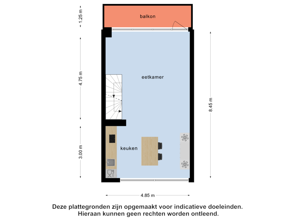 View floorplan of 1e verdieping of Paradijsselpark 124