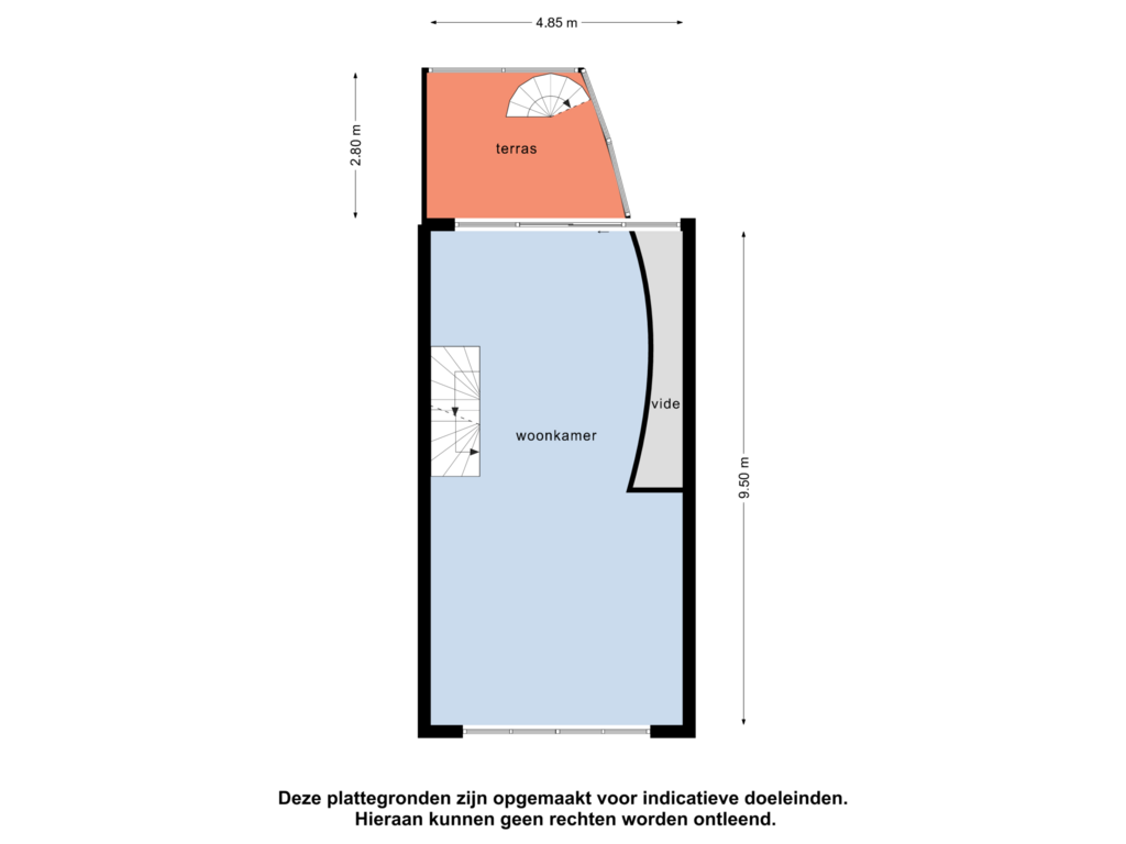 View floorplan of 2e verdieping of Paradijsselpark 124