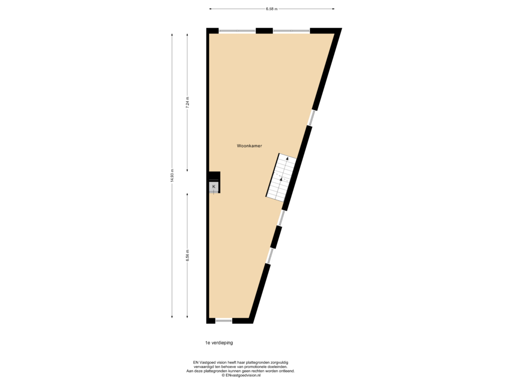 Bekijk plattegrond van 1e verdieping van Renoirstraat 162