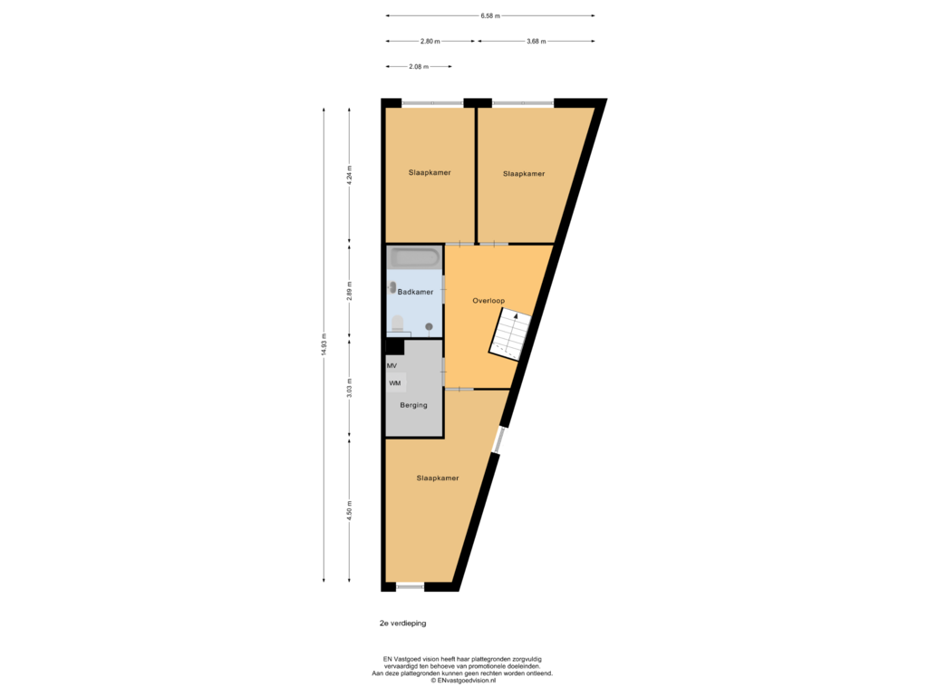 Bekijk plattegrond van 2e verdieping van Renoirstraat 162