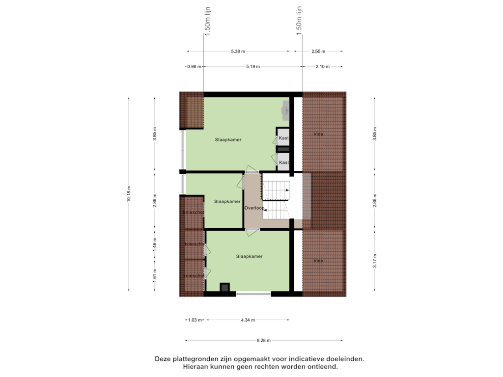 Bekijk plattegrond van Eerste Verdieping van Westdijk 2