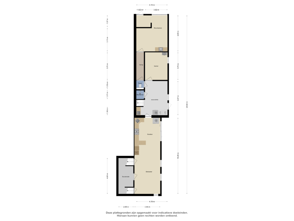 Bekijk plattegrond van Souterrain van Westdijk 2