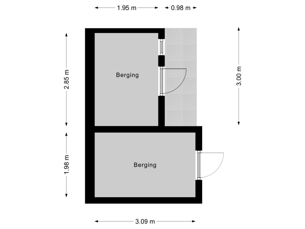 Bekijk plattegrond van Berging van Landjuweel 9