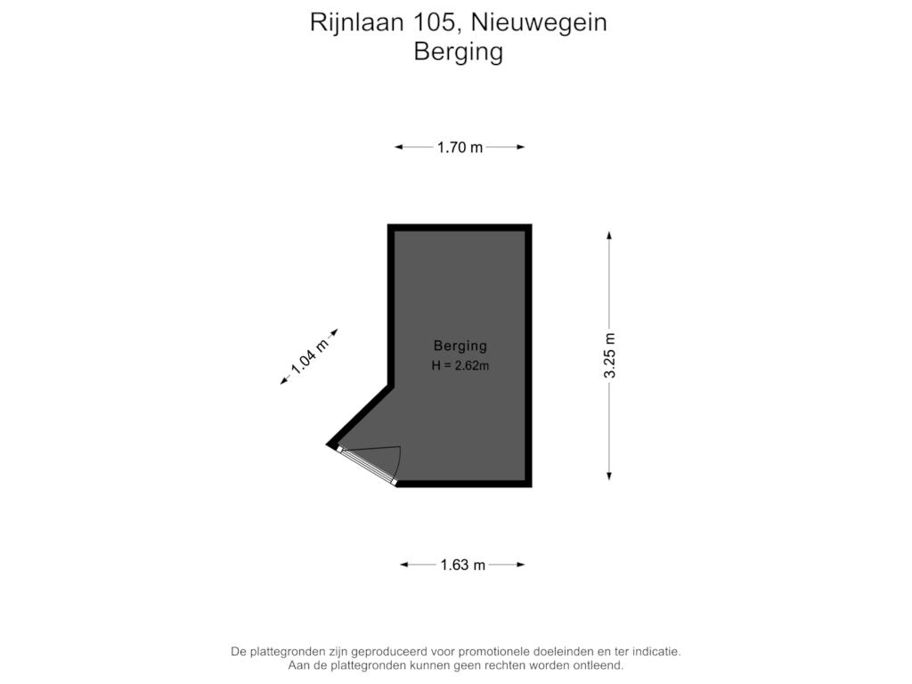 Bekijk plattegrond van Berging van Rijnlaan 105