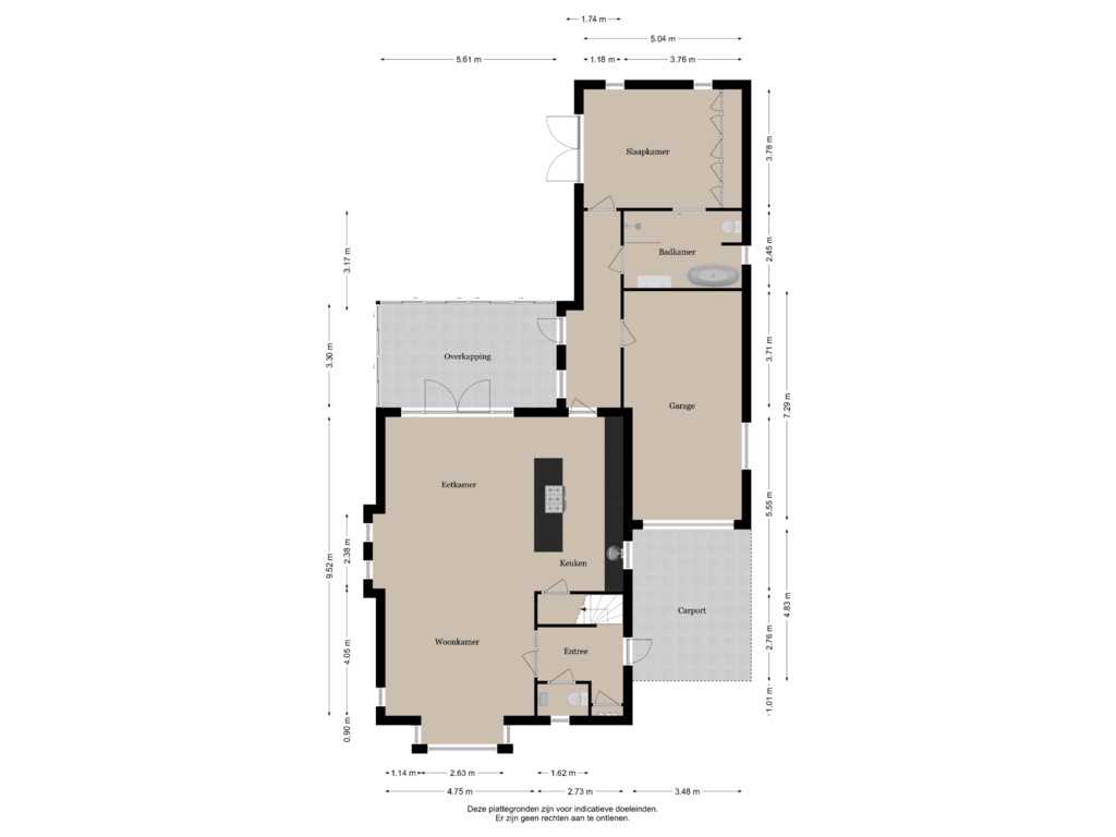 View floorplan of Begane Grond of Sniederslaan 9