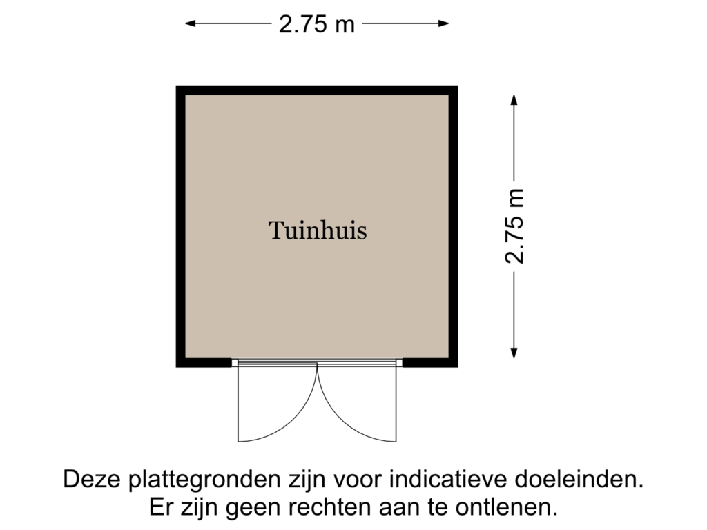 View floorplan of Tuinhuis of Sniederslaan 9