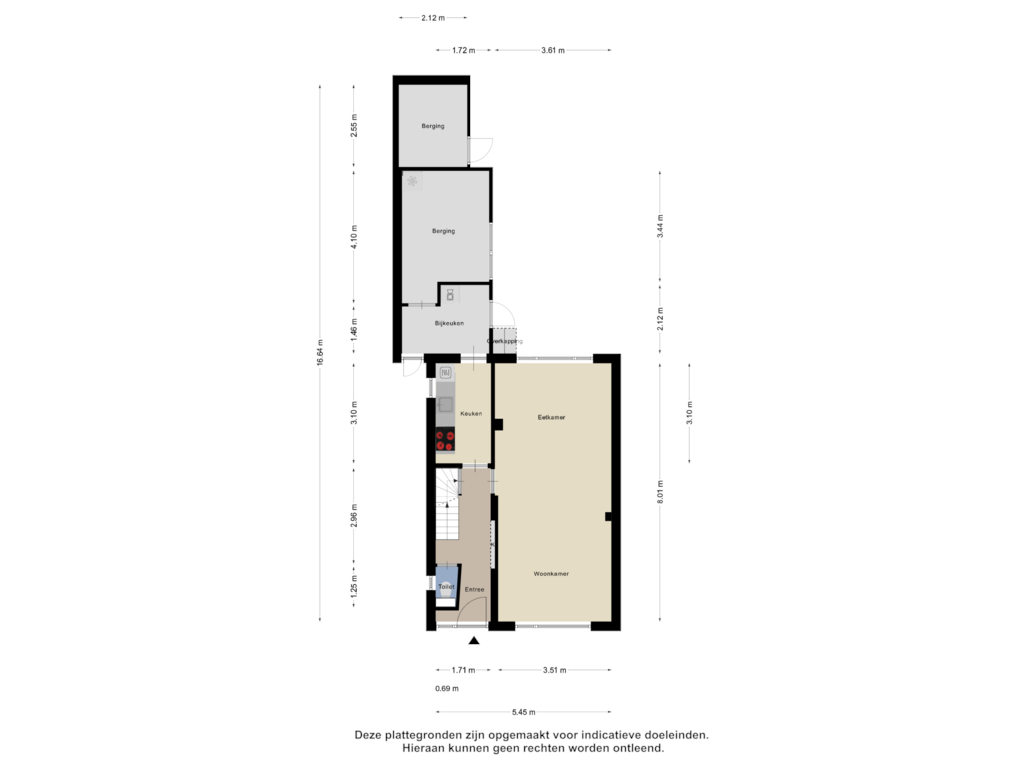 View floorplan of Begane grond of Westersingel 21