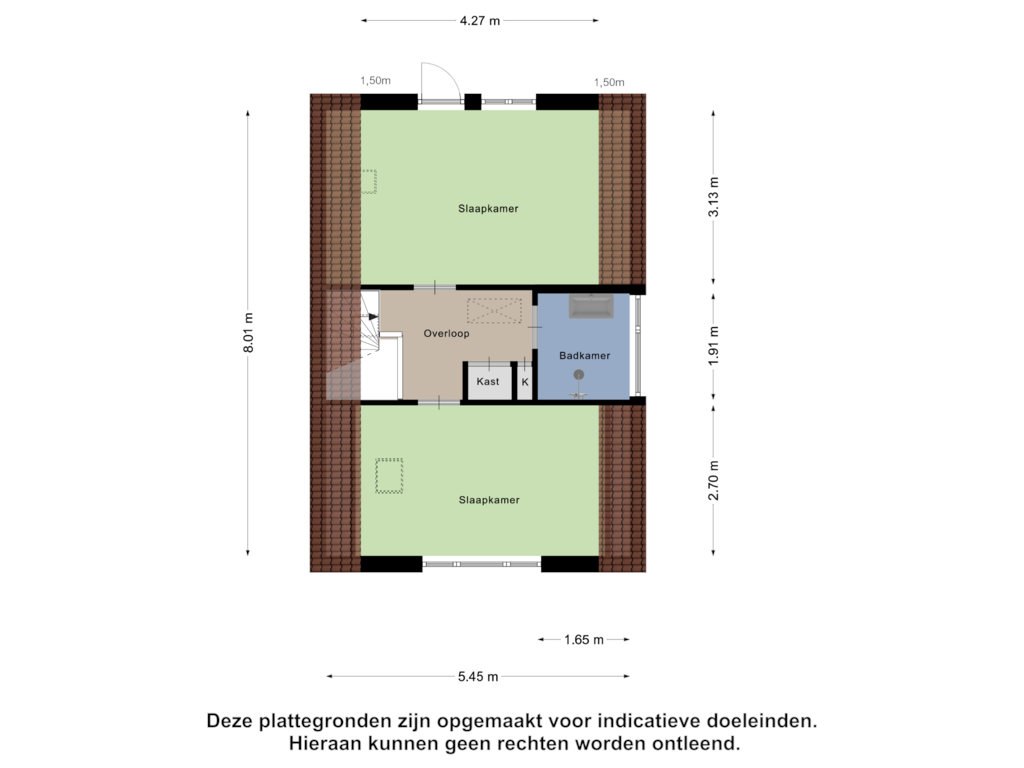 View floorplan of Eerste verdieping of Westersingel 21