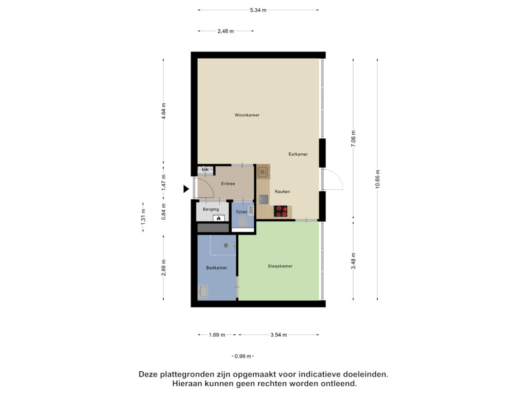 View floorplan of Appartement of Le Sage ten Broeklaan 9-13