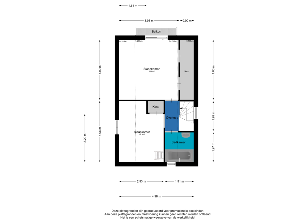 Bekijk plattegrond van Eerste Verdieping van Burg. Woltersstraat 27