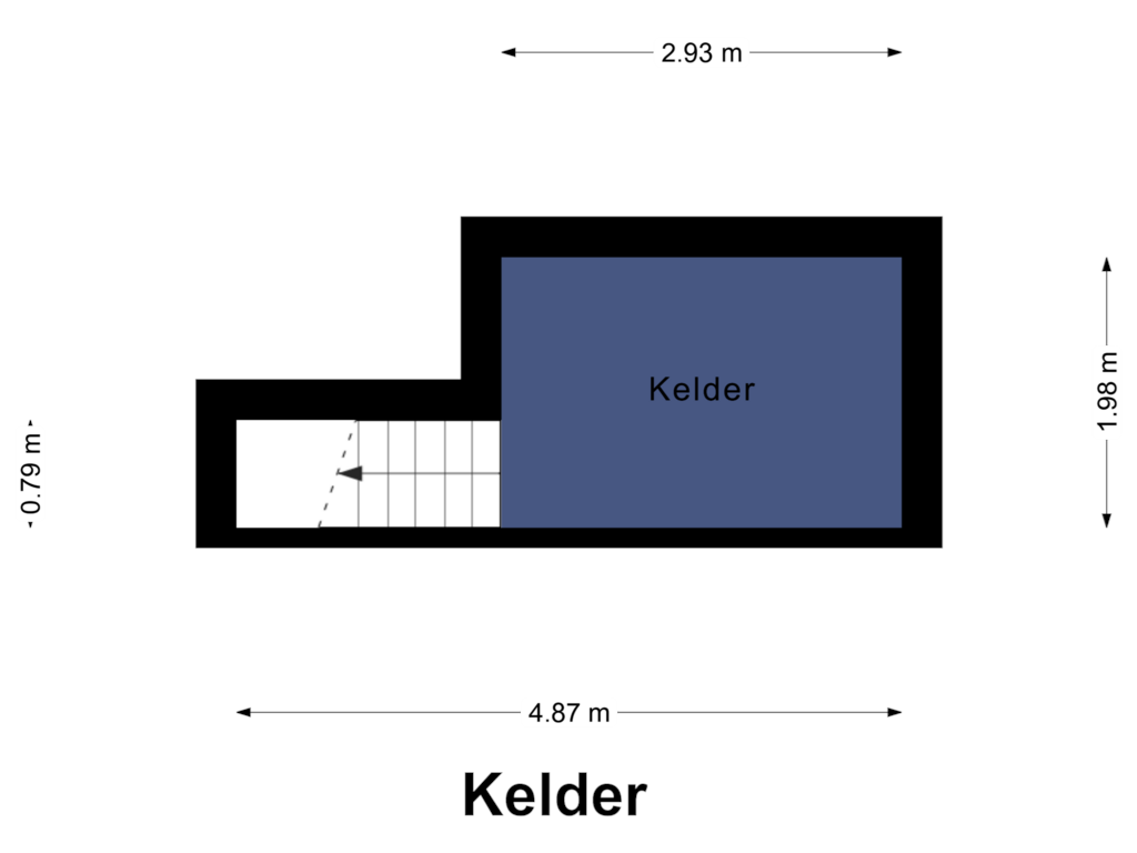 View floorplan of Kelder of Heerbaan 18