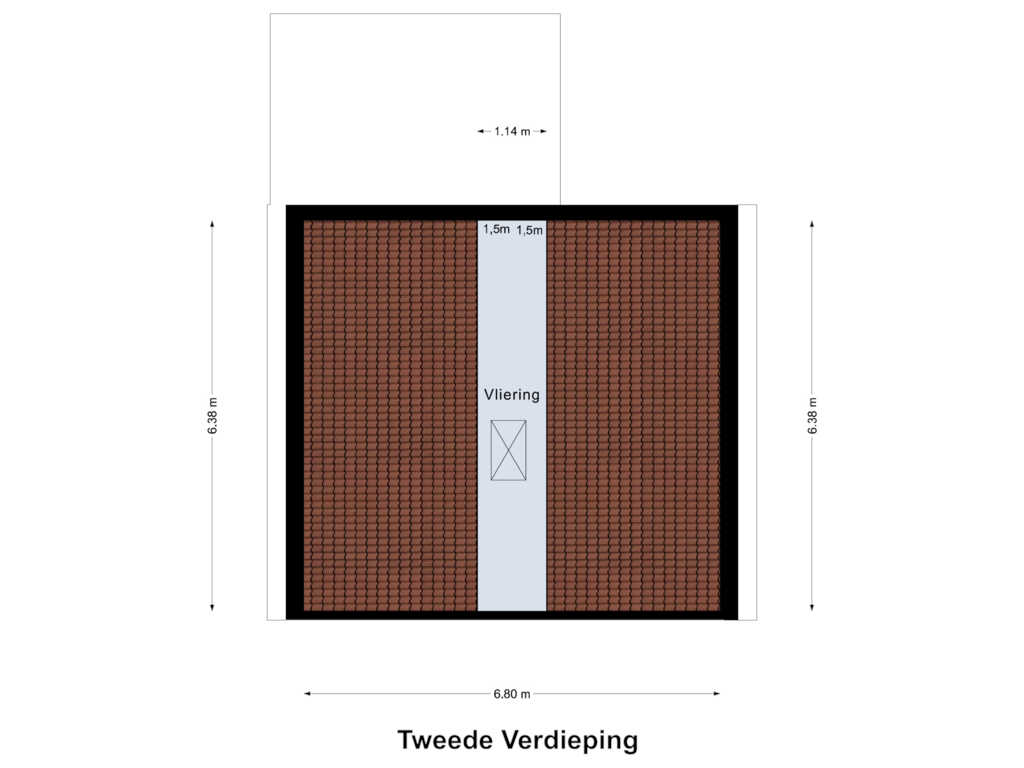 View floorplan of Tweede Verdieping of Heerbaan 18