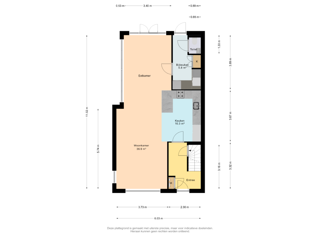 Bekijk plattegrond van Begane Grond van Dahliastraat 22