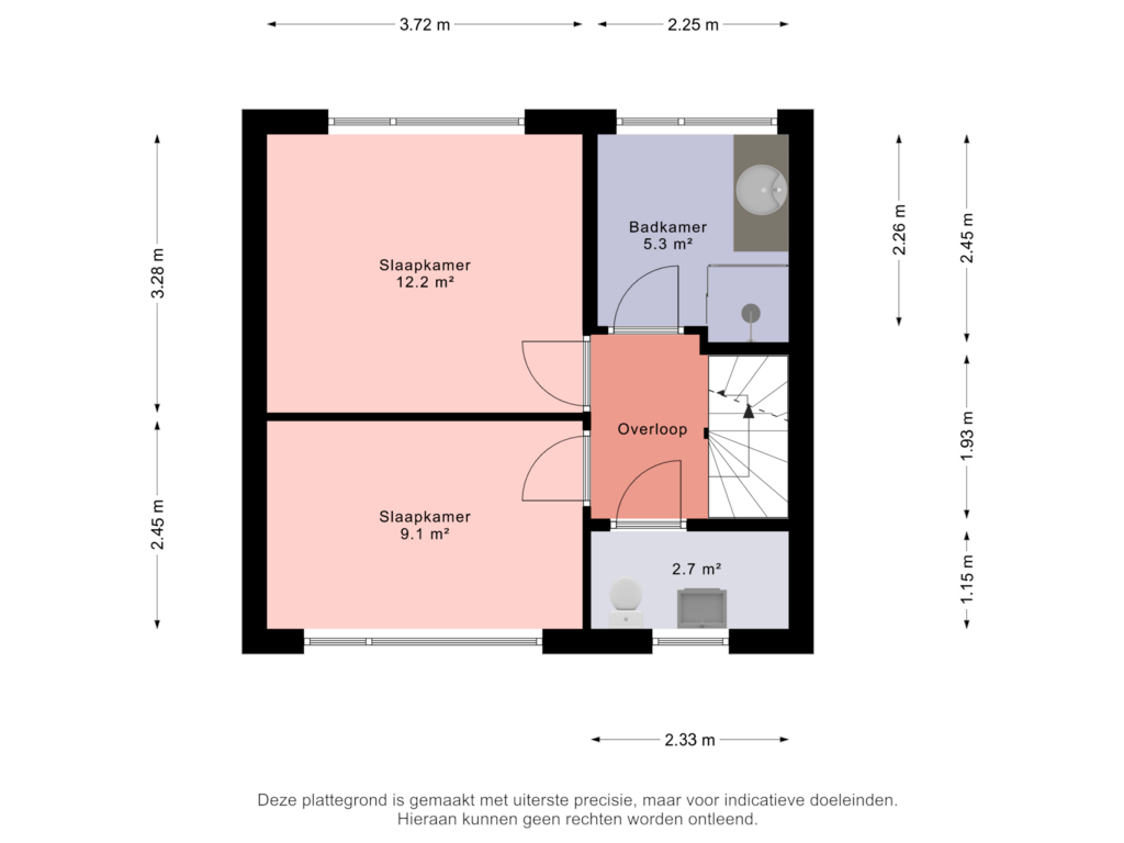 Bekijk plattegrond van 1e Verdieping van Dahliastraat 22