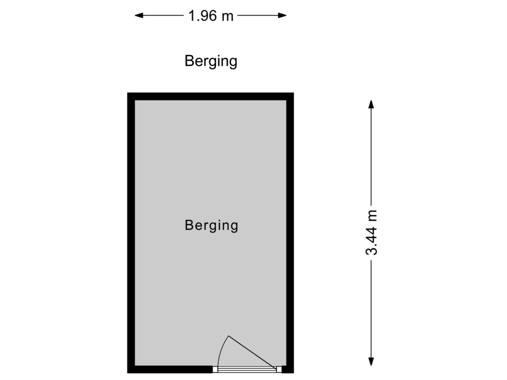 View floorplan of Berging of Albert Schweitzerlaan 229