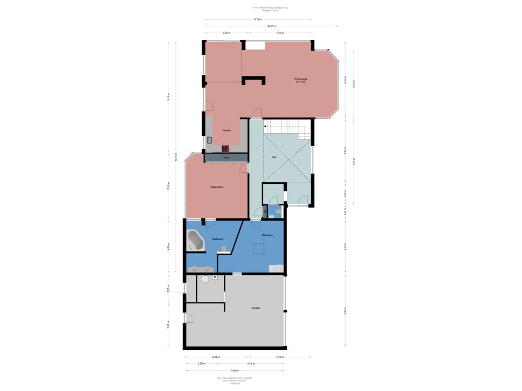 View floorplan of Begane Grond of Prins Willem-Alexanderlaan 102