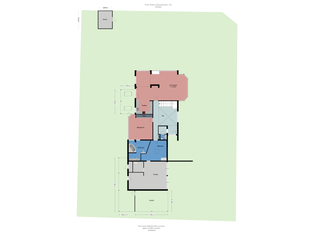 View floorplan of Situatie of Prins Willem-Alexanderlaan 102