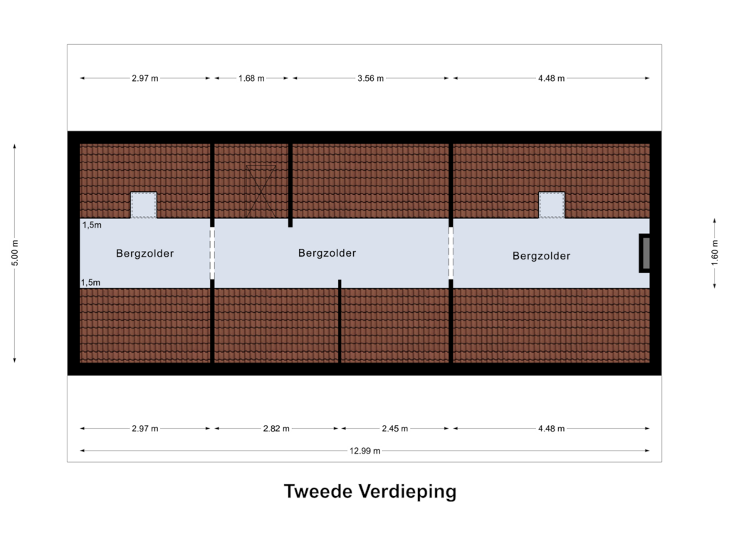 View floorplan of Tweede Verdieping of Lindenlaan 4