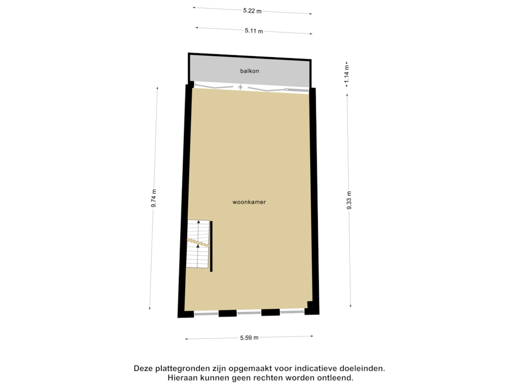 View floorplan of 1e verdieping of Schie 7