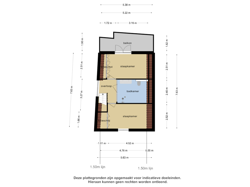 View floorplan of 2e verdieping of Schie 7