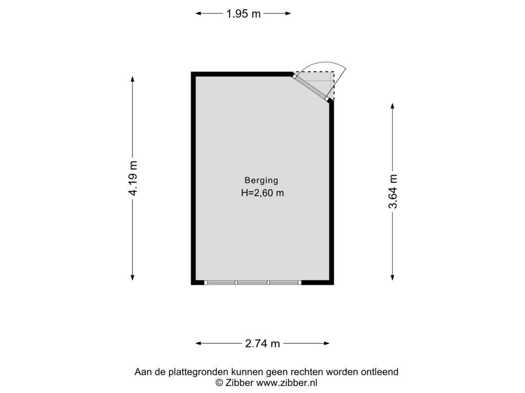 View floorplan of Berging of Gordelweg 236-B