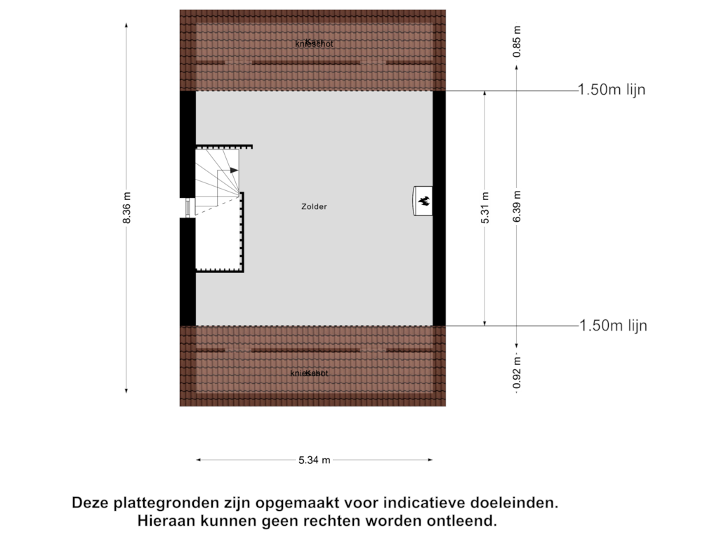 Bekijk plattegrond van Zolder van Laarhof 42