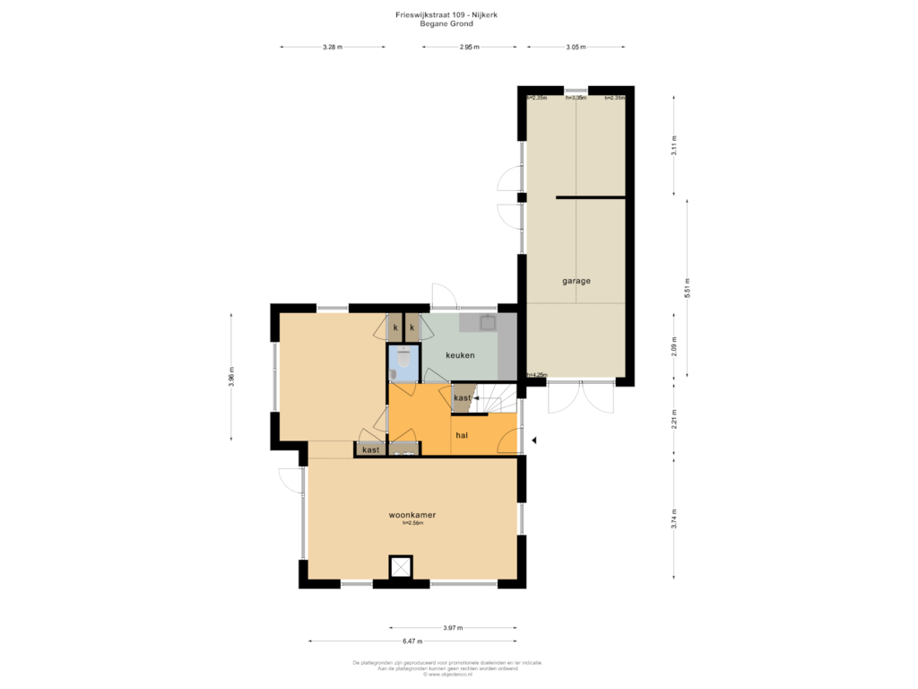 Bekijk plattegrond van BEGANE GROND van Frieswijkstraat 109