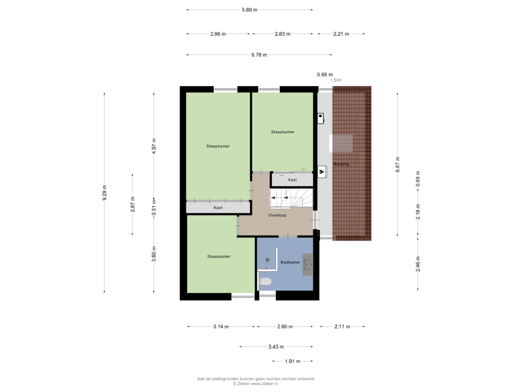 Bekijk plattegrond van Eerste verdieping van Gronausestraat 157