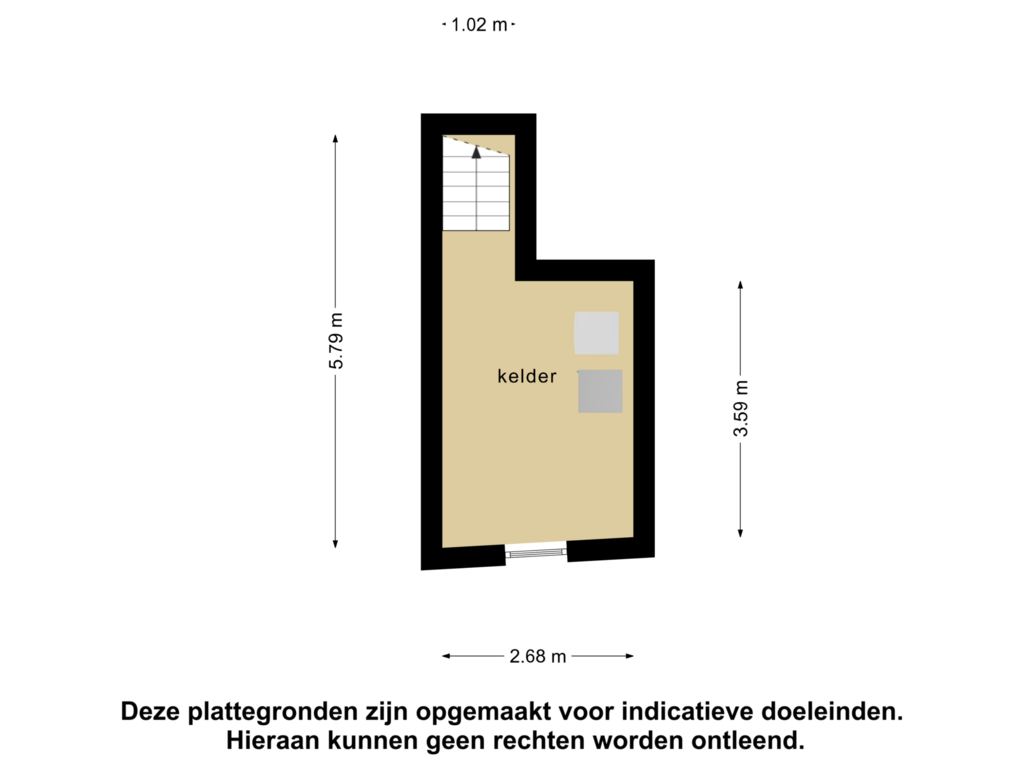 View floorplan of Kelder of Holkerstraat 8