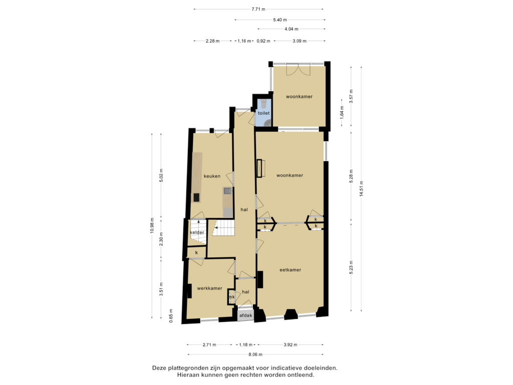 View floorplan of Begane grond of Holkerstraat 8