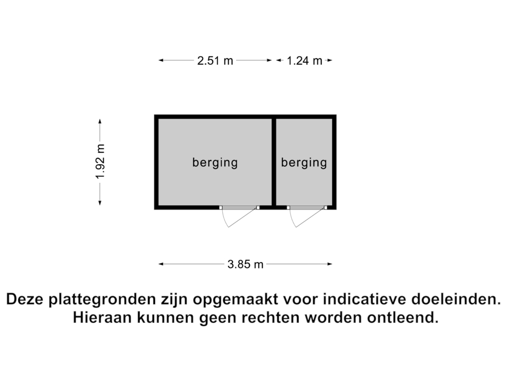 View floorplan of Berging of Holkerstraat 8