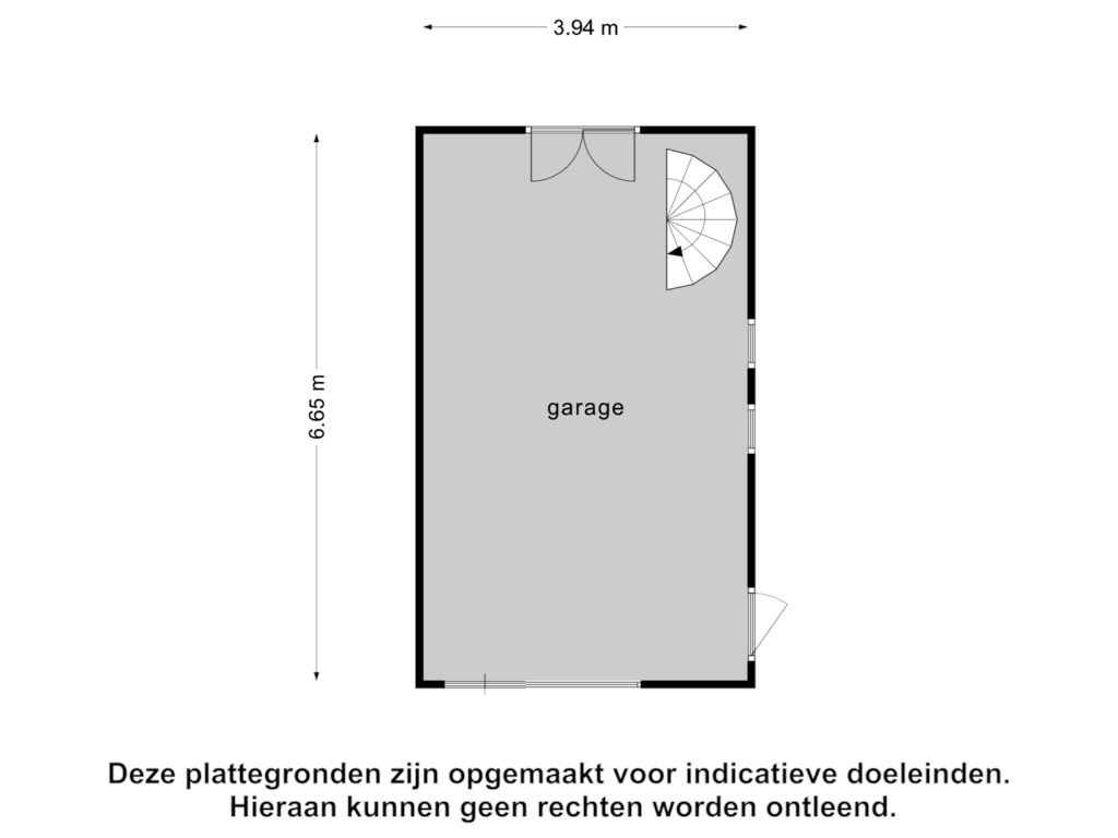 View floorplan of Garage of Holkerstraat 8