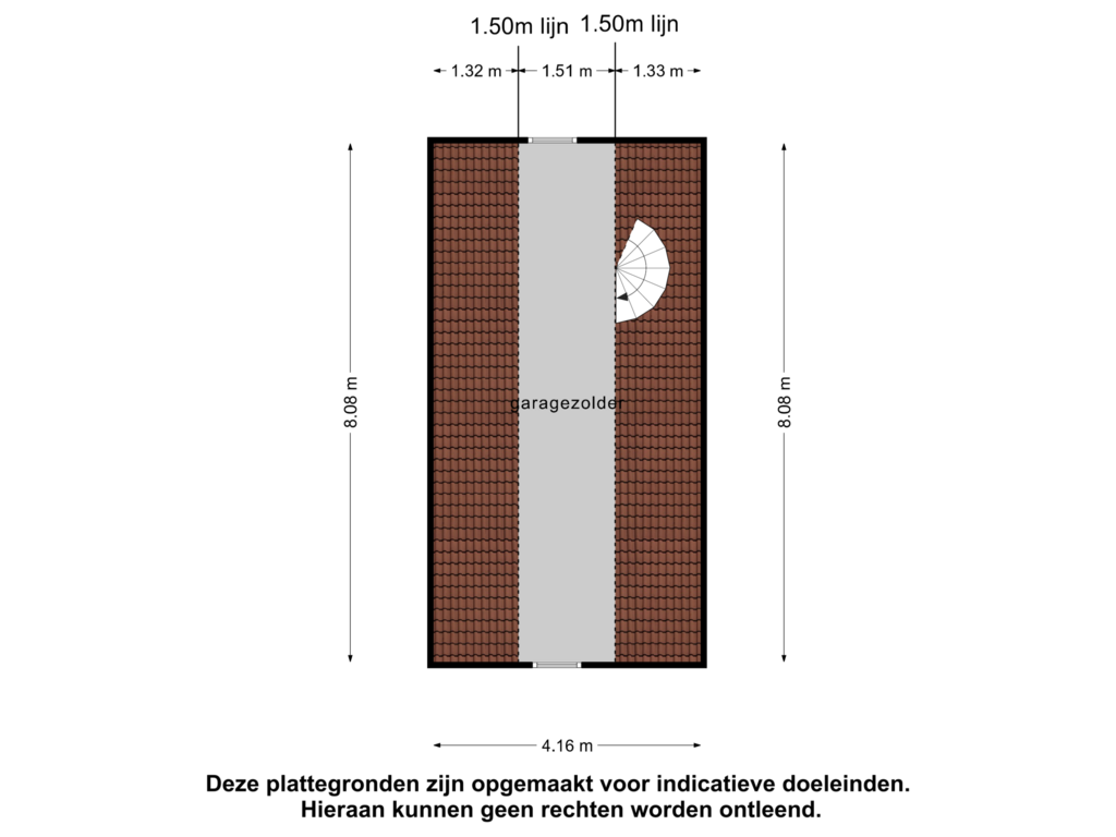 View floorplan of Garage  zolder of Holkerstraat 8