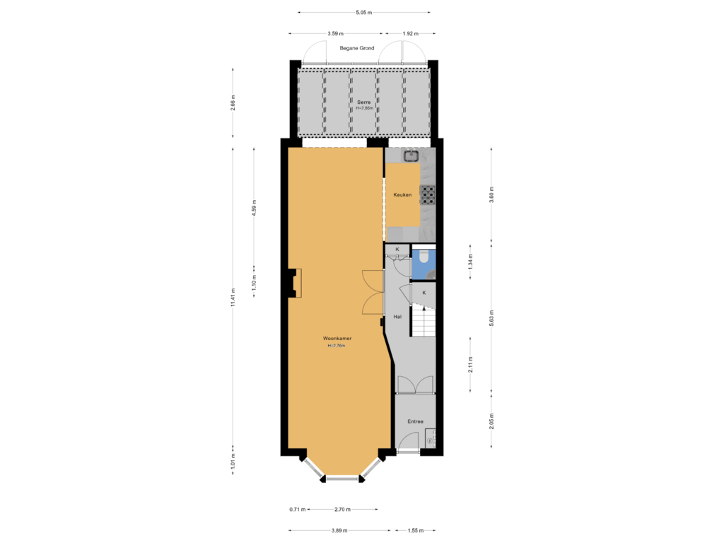 View floorplan of Begane Grond of Jongeneelstraat 13