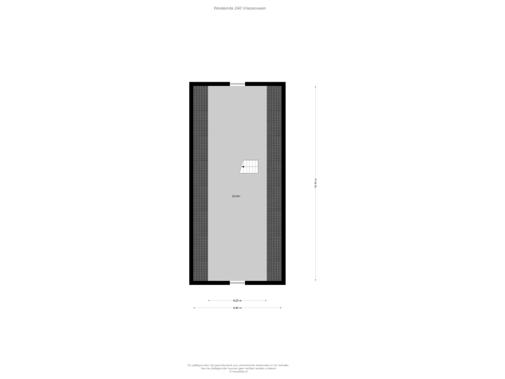 View floorplan of Verdieping of Westeinde 240