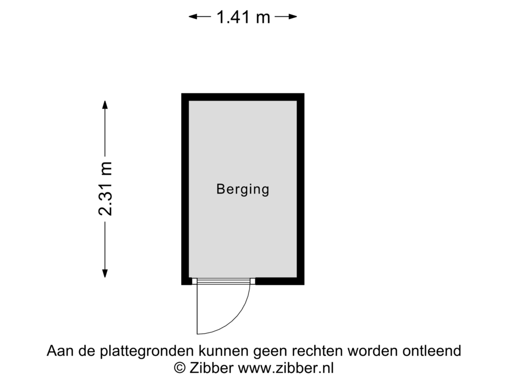 Bekijk plattegrond van Berging van Rapportstraat 12-B