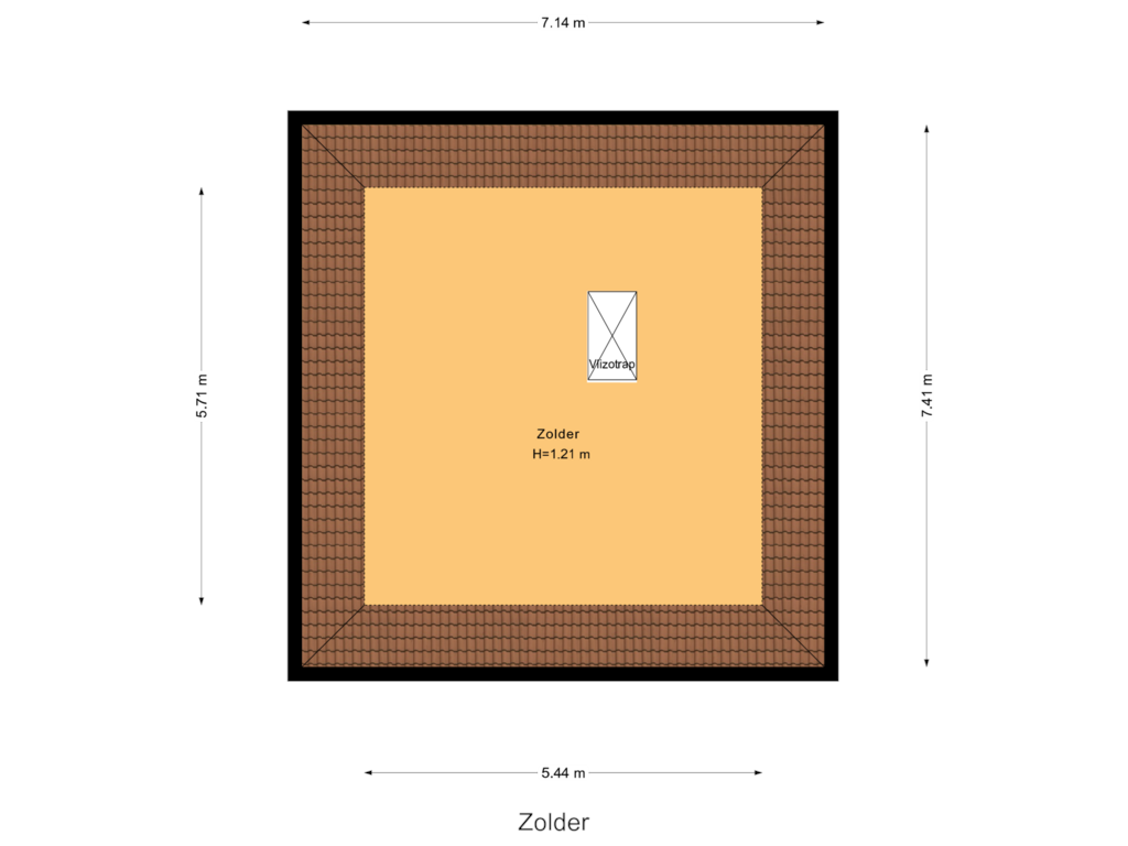 View floorplan of Zolder of Zesstedenweg 230