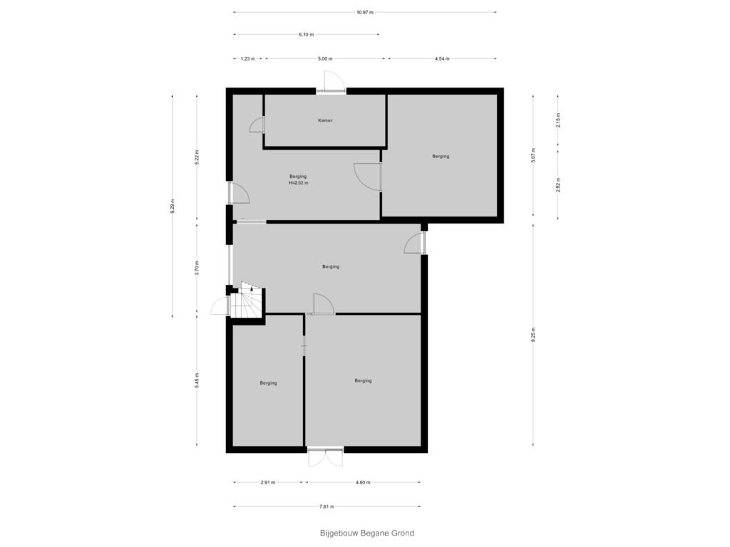 View floorplan of Bijgebouw Begane Grond of Zesstedenweg 230