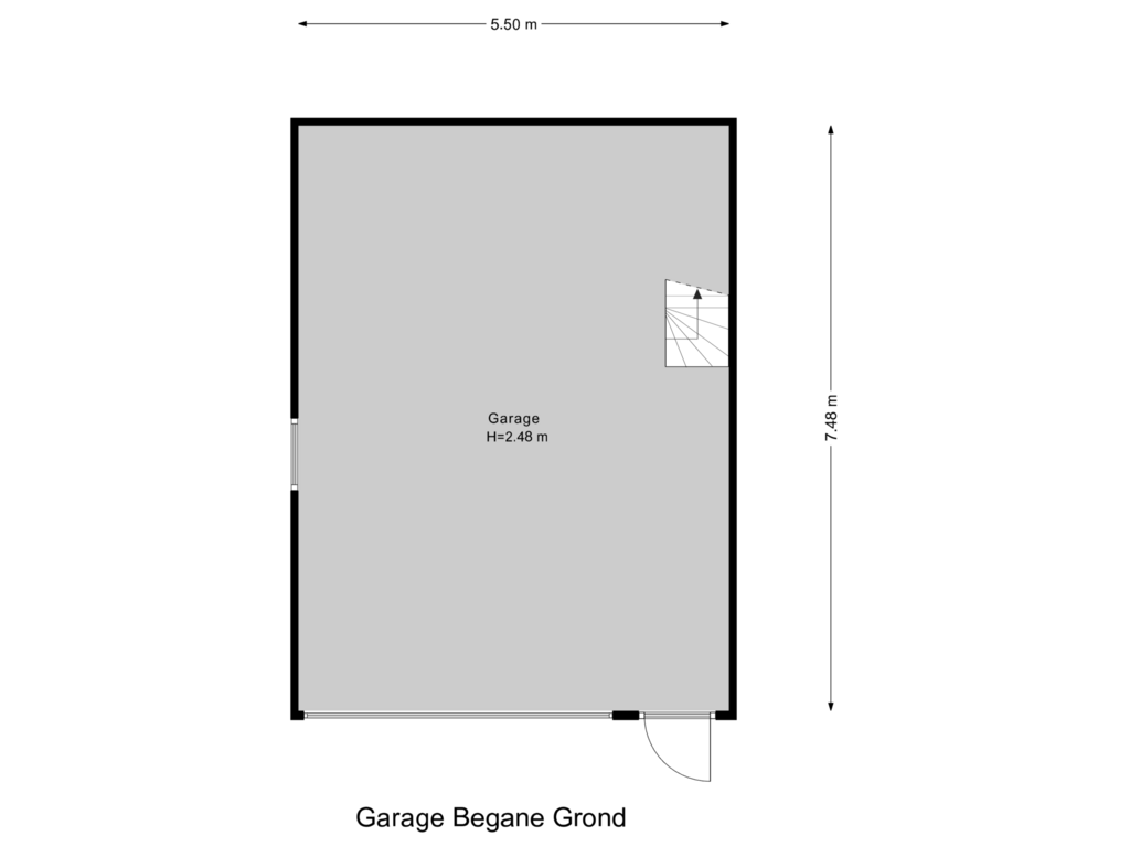 View floorplan of Garage Begane Grond of Zesstedenweg 230