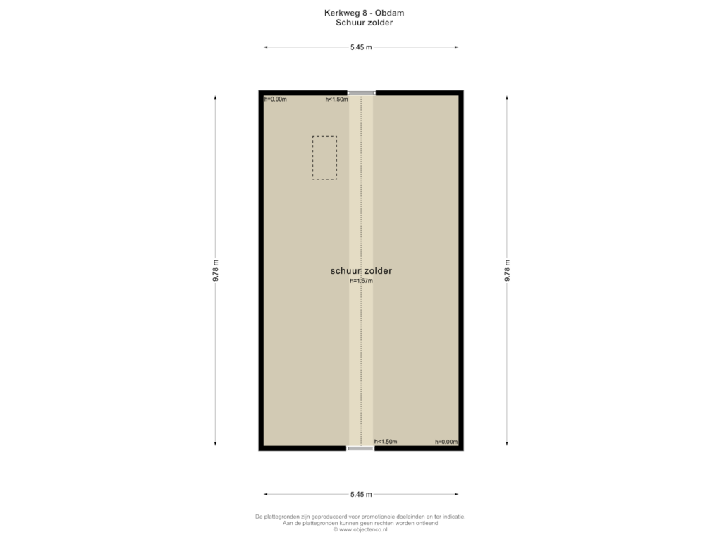 View floorplan of SCHUUR ZOLDER of Kerkweg 8