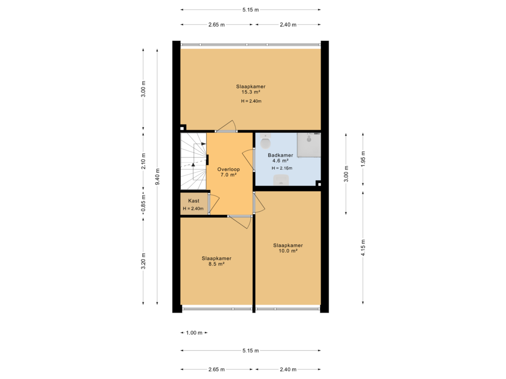 Bekijk plattegrond van 1e verdieping van Jan Jelles Hofleane 49