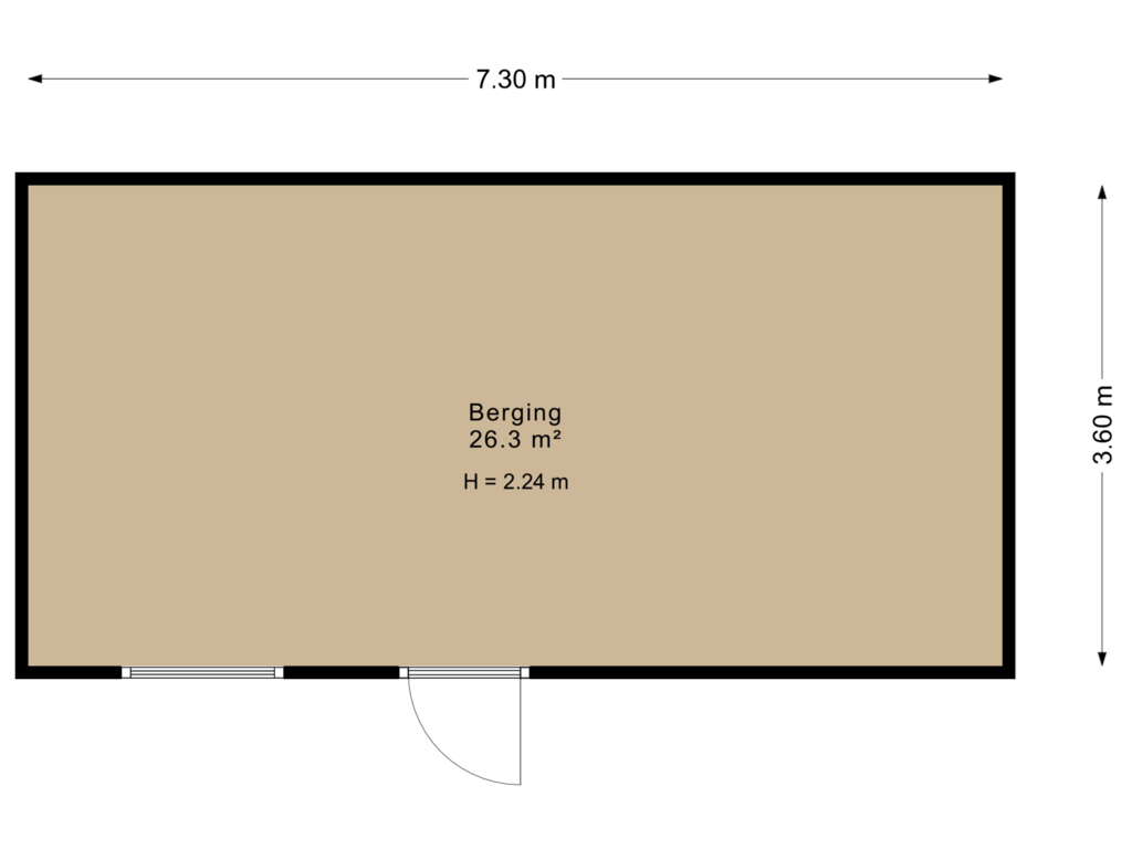 Bekijk plattegrond van Berging van Jan Jelles Hofleane 49