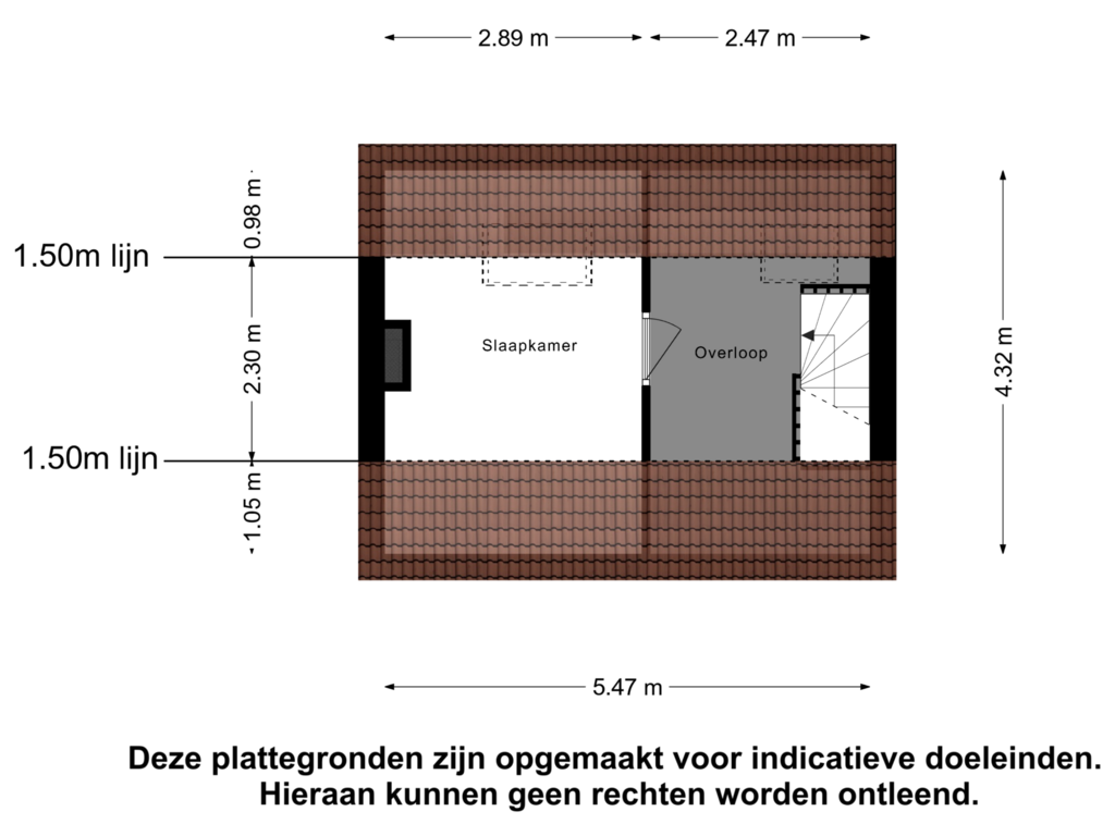 Bekijk plattegrond van Tweede Verdieping van Langestraat 61