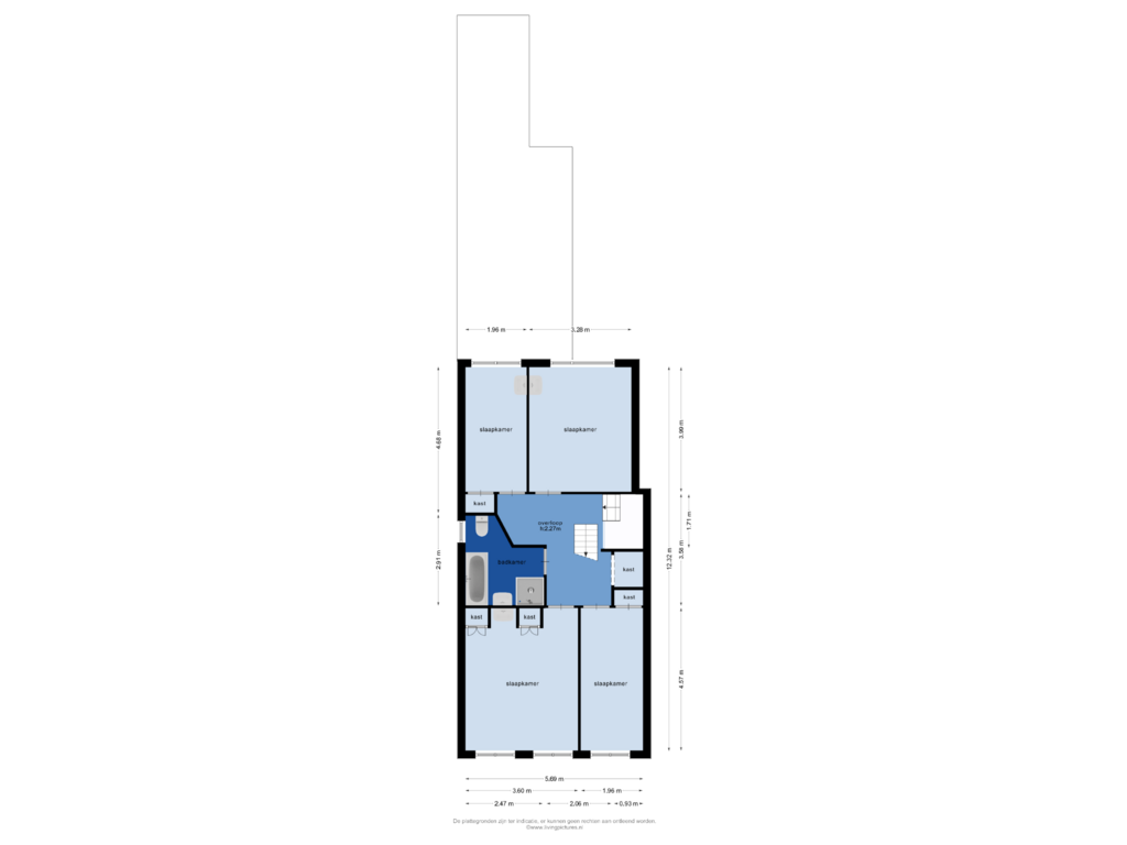 Bekijk plattegrond van 1e verdieping van Stadhuisring 17